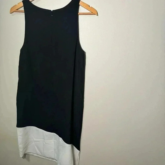 NWT Club Monaco Black/White Colorblock Dress 100% Silk Size 2 - Picture 8 of 8